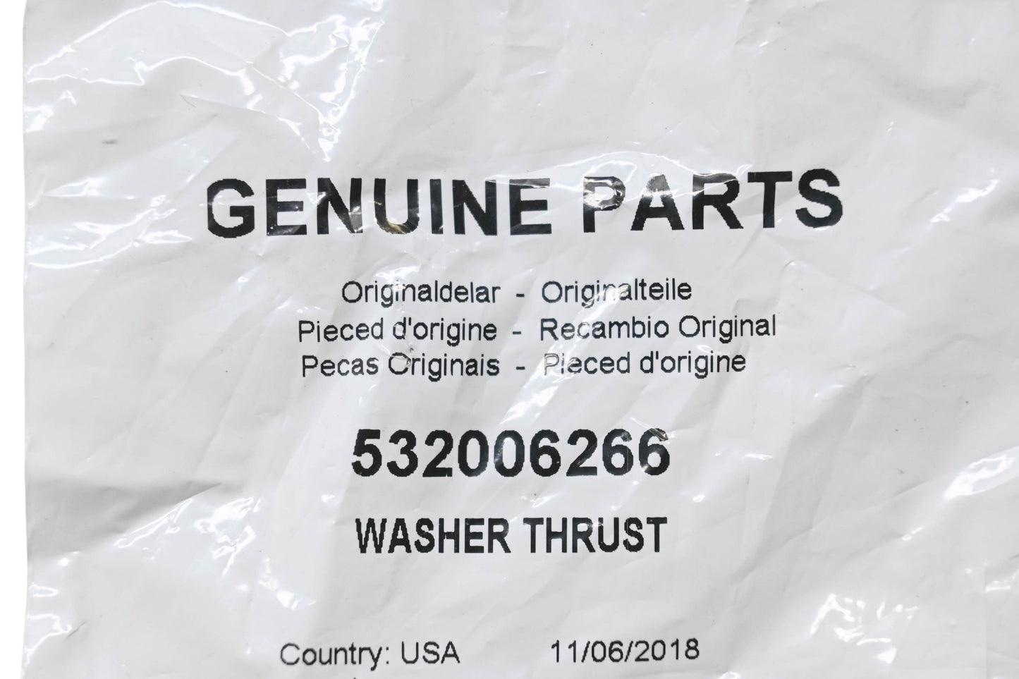 New OEM Husqvarna 532006266 Thrust Washer NOS
