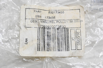 New OEM Husqvarna 532173435 Mandrel Pulley NOS