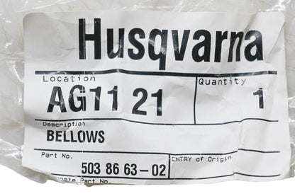 New OEM Husqvarna 503 86 63-02, 503866302 Bellows NOS
