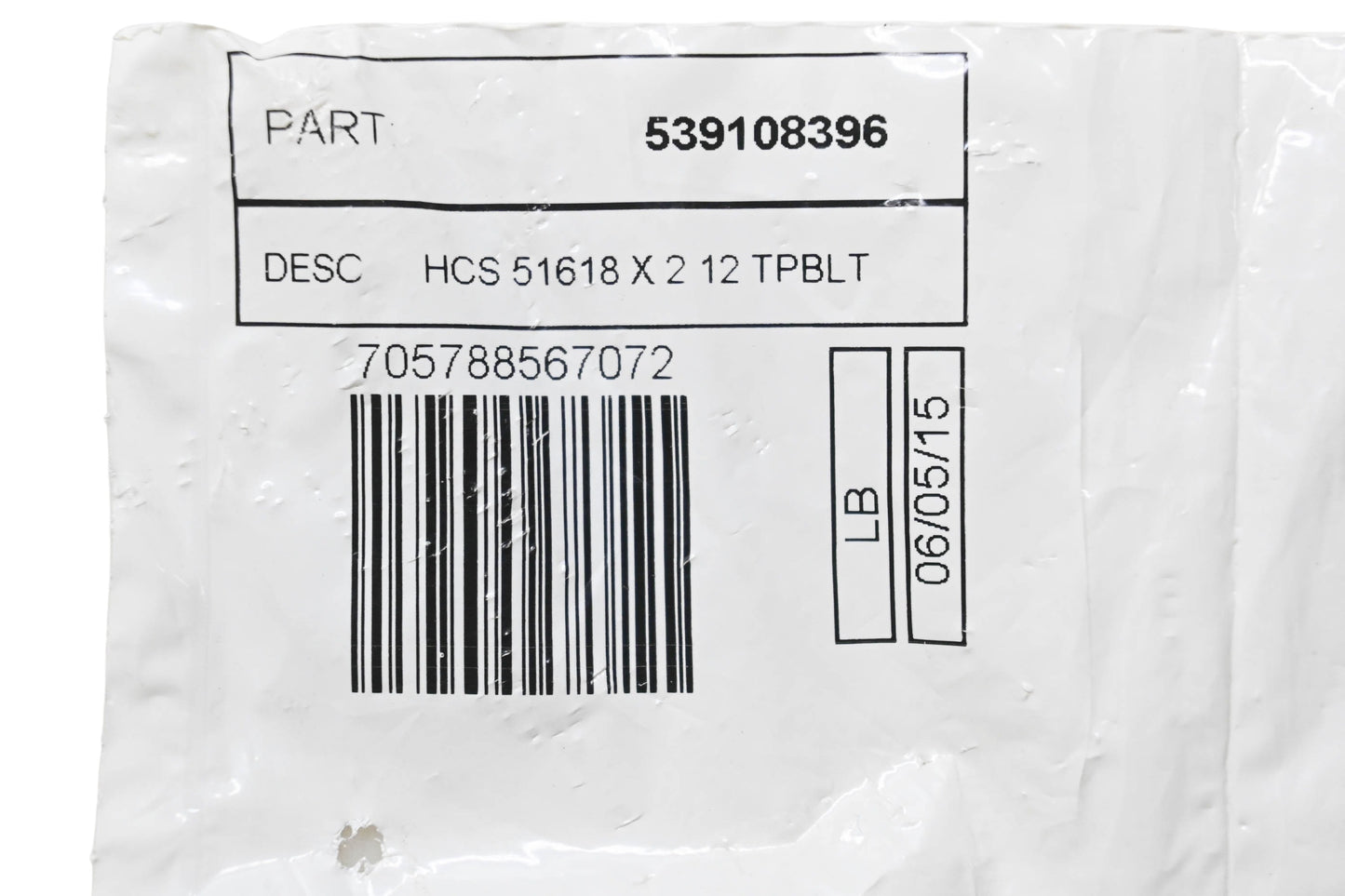New OEM Husqvarna 539108396 Bolt NOS