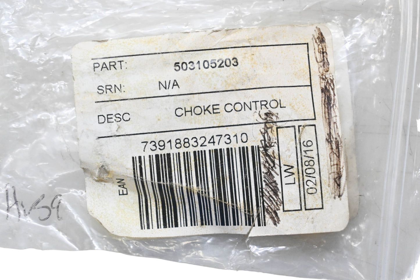 New OEM Husqvarna 503105203, 5031052 Choke Control NOS