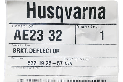 New OEM Husqvarna 532 19 25-57, 532192557 Deflector Brake NOS
