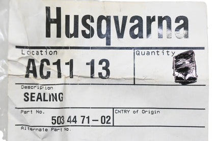New OEM Husqvarna 503 44 71-02, 503447102 Sealing NOS