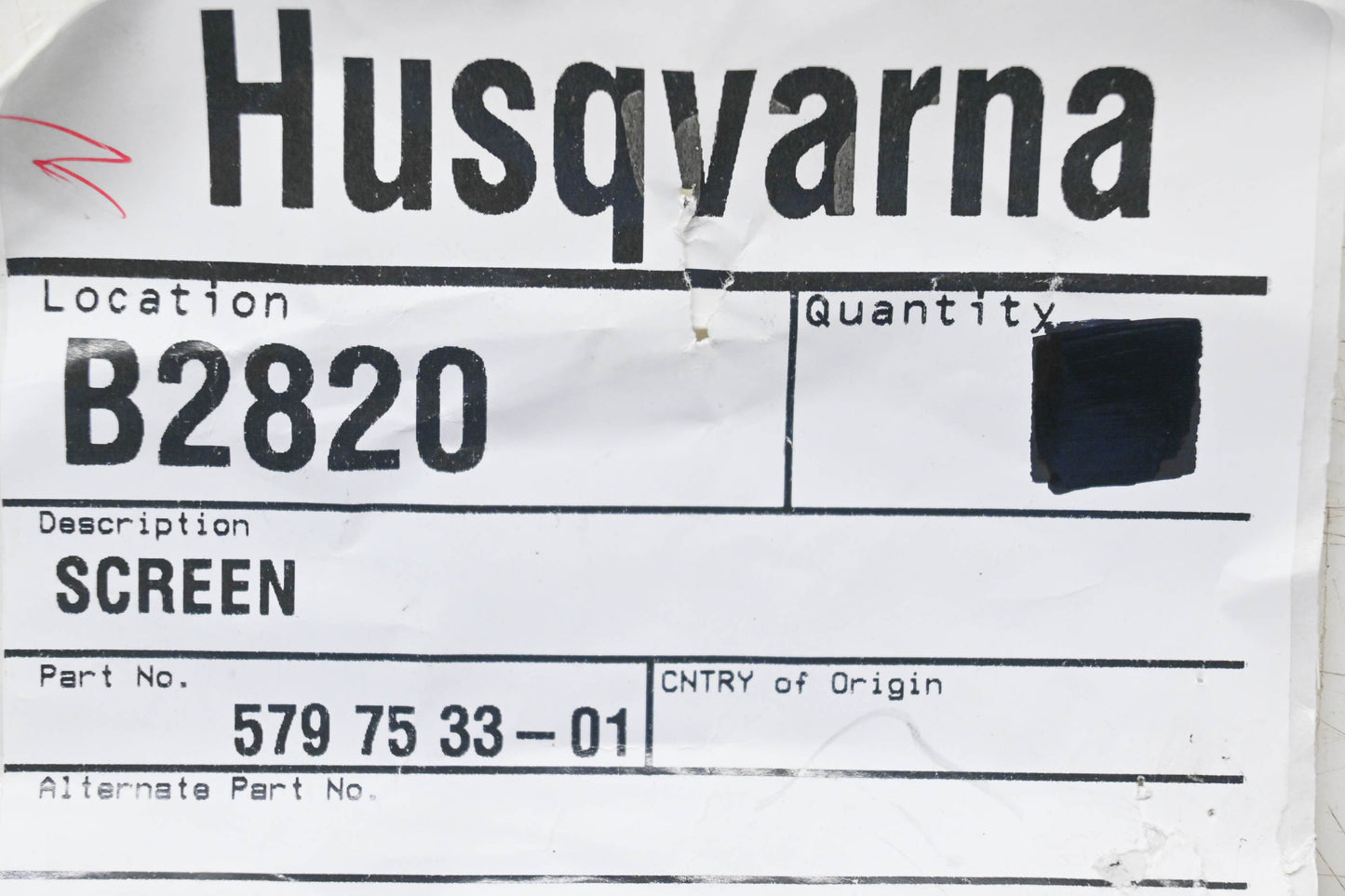 New OEM Husqvarna 579 75 33-01, 579753301 Screen NOS