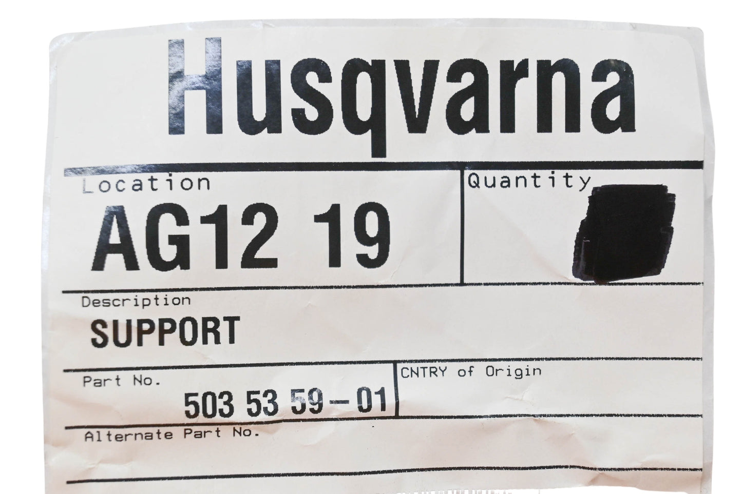 New OEM Husqvarna 503 53 59-01, 503535901 Support NOS