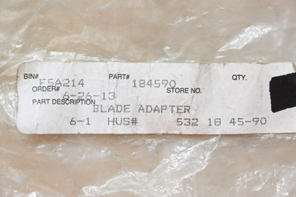 New OEM Husqvarna 532 18 45-90, 581547901, 532184590	 Blade Adapter NOS