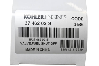 Kohler 37 462 02-S Fuel Shut-Off Valve NOS