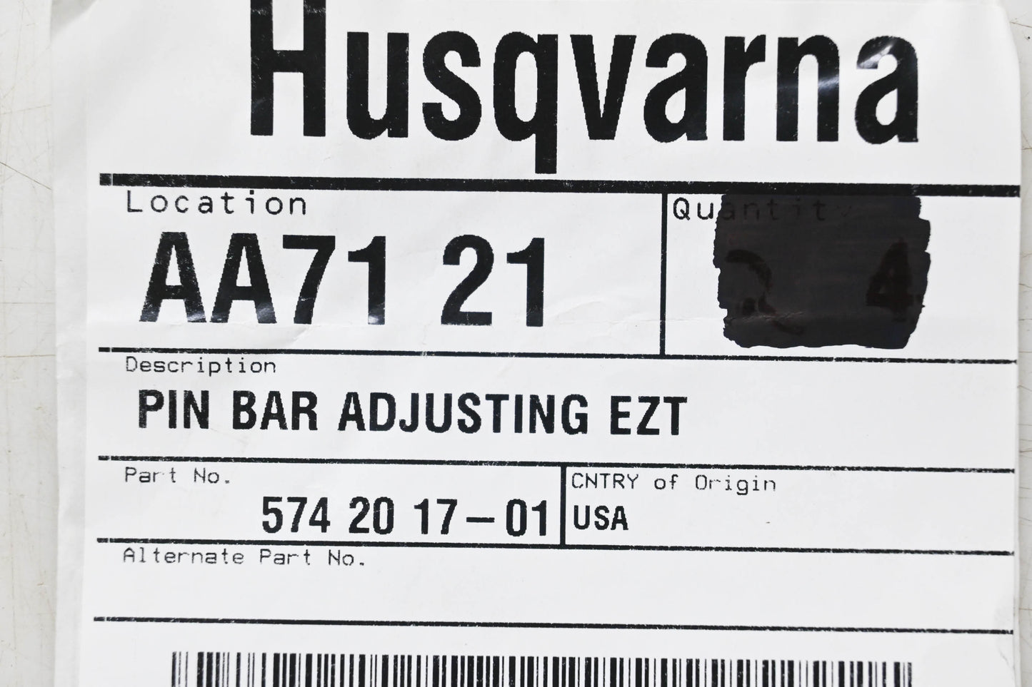 New OEM Husqvarna 574 20 17-01, 574201701 Bar Adjusting Pin NOS