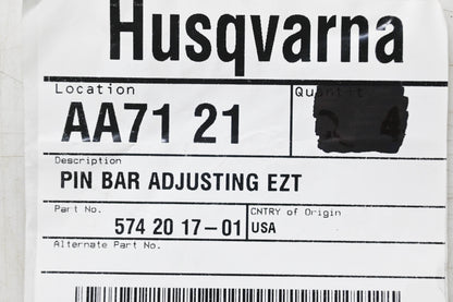 New OEM Husqvarna 574 20 17-01, 574201701 Bar Adjusting Pin NOS