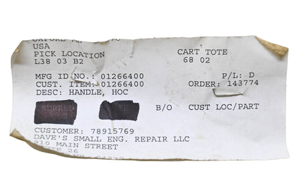 Ariens 01266400 Height of Cut Handle NOS