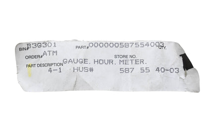New OEM Husqvarna 587 55 40-03, 587554003 Hour Meter NOS