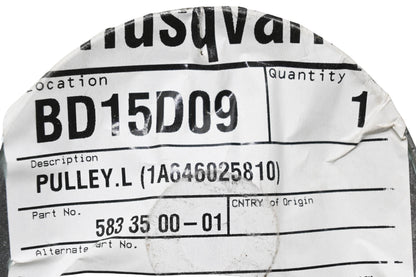 New OEM Husqvarna 583 35 00-01, 583350001 Pulley NOS
