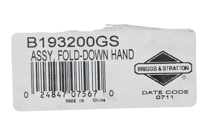 New OEM Briggs & Stratton B193200GS Fold-Down Handle Assembly NOS