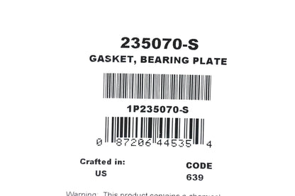 Kohler 235070-S Bearing Plate Gasket NOS