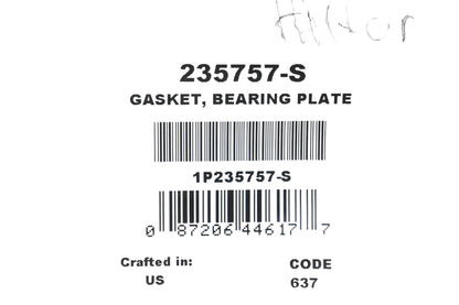 Kohler 235757-S Bearing Plate Gasket NOS