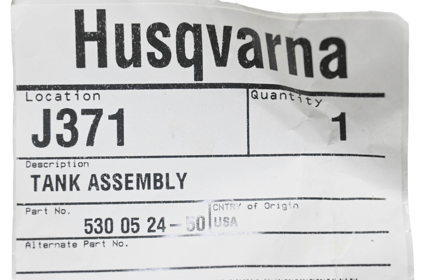 New OEM Husqvarna 530 05 24-50, 530052450 Crankcase Tank Assembly NOS