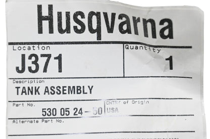 New OEM Husqvarna 530 05 24-50, 530052450 Crankcase Tank Assembly NOS
