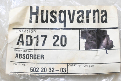 New OEM Husqvarna 502 20 32-03, 502203203 Absorber NOS