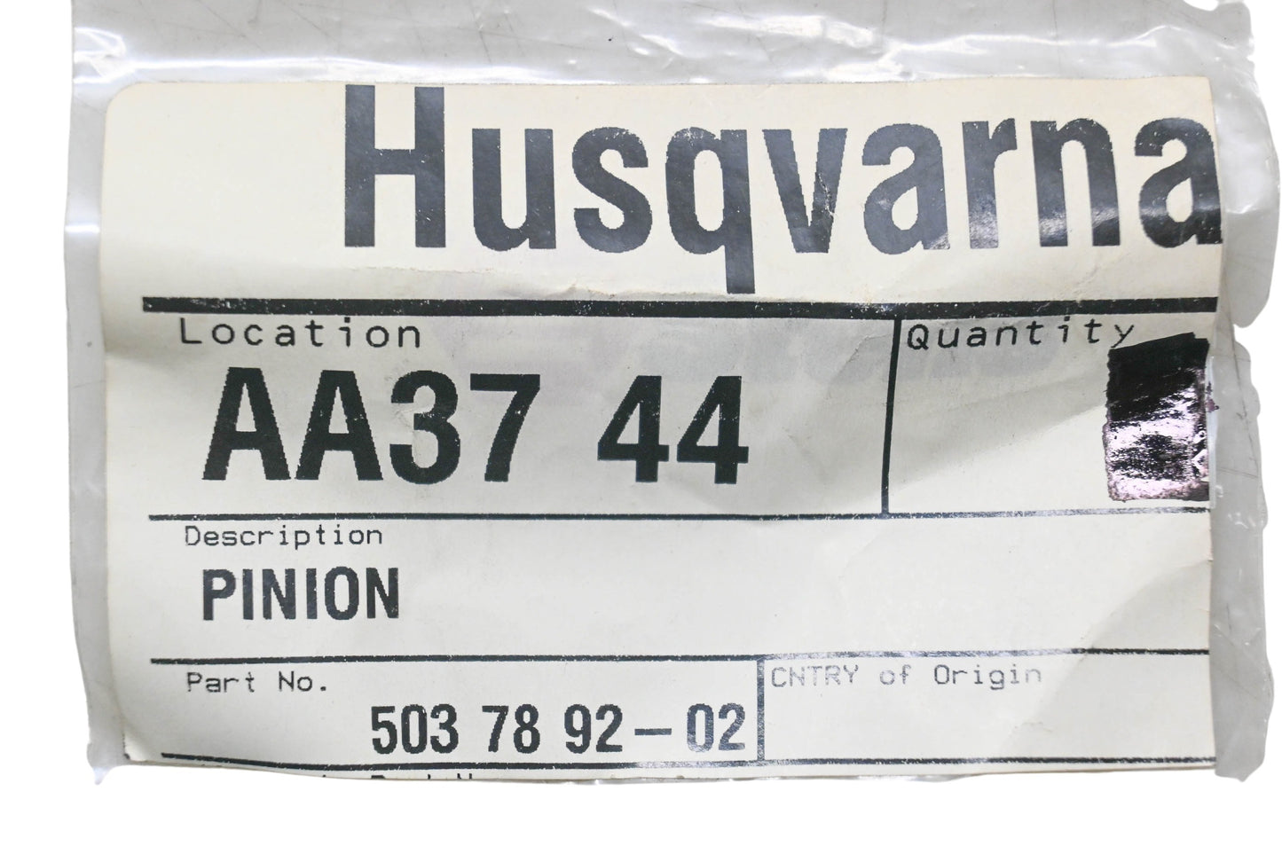 New OEM Husqvarna 503 78 92-02, 503789202 Pinion NOS