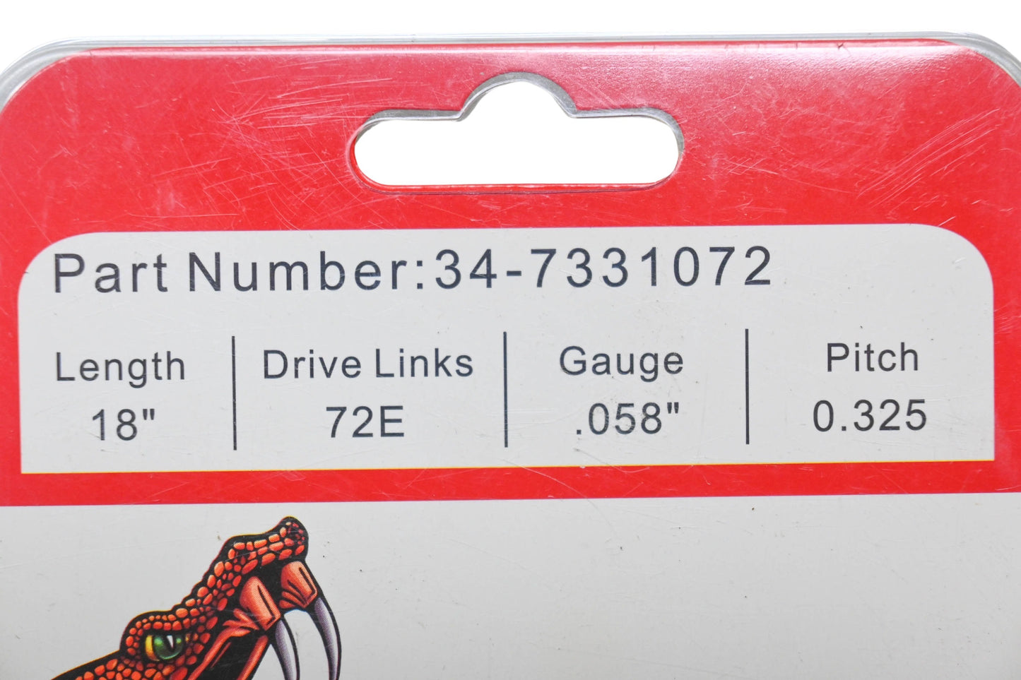 Rotary 34-7331072 Copperhead Saw Chain 18" .058" .325 NOS