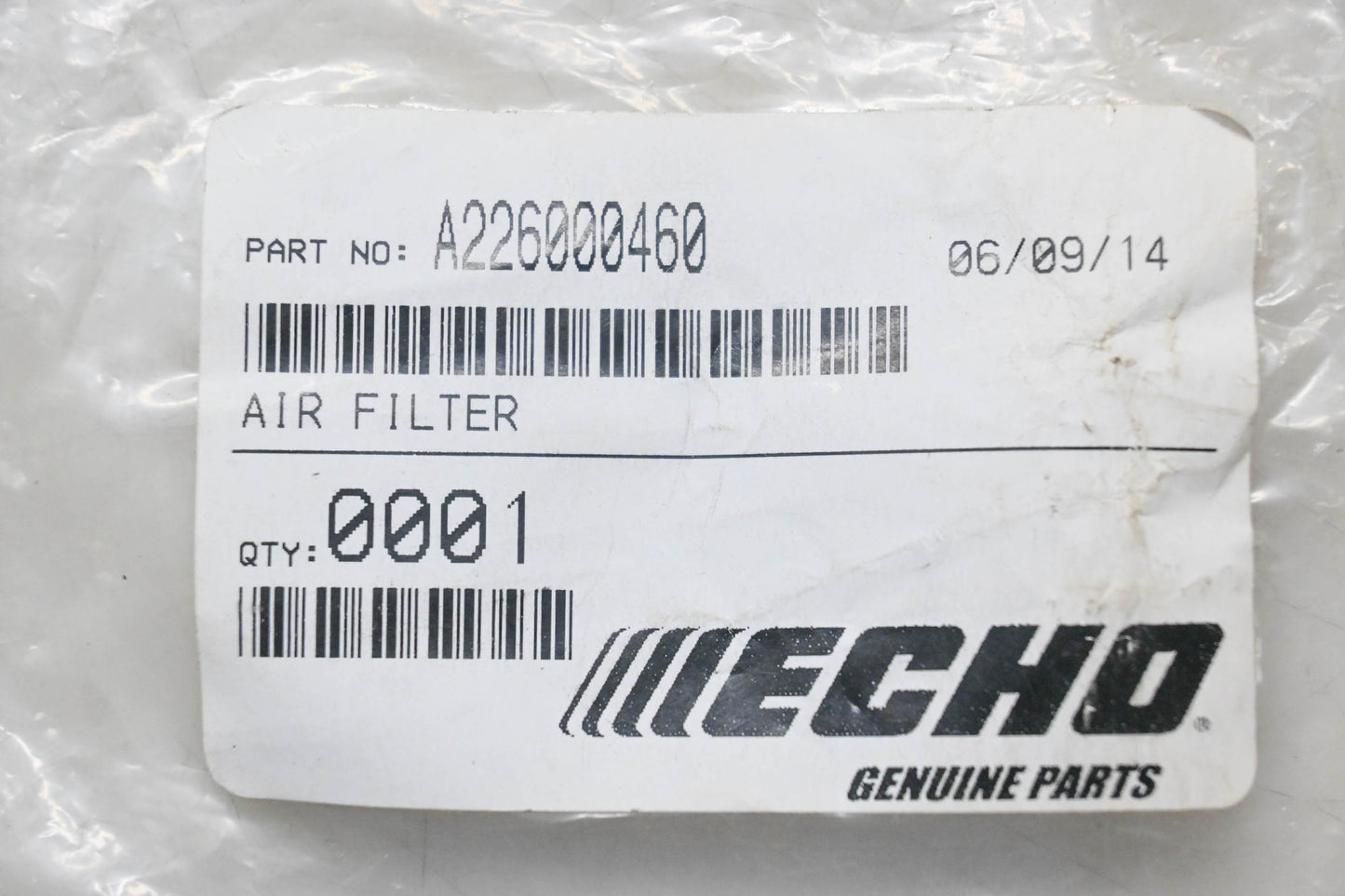 New OEM Echo A226000460 Air Filter NOS