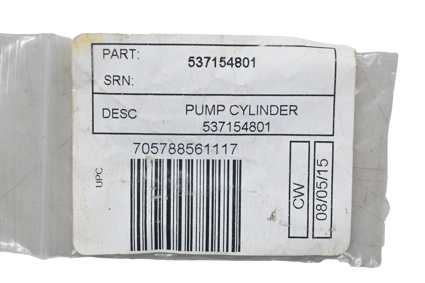 New OEM Husqvarna 537154801 Pump Cylinder NOS