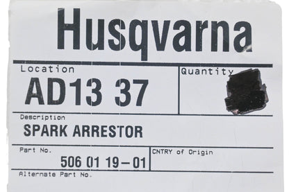 New OEM Husqvarna 506 01 19-01, 506011901 Spark Arrestor NOS