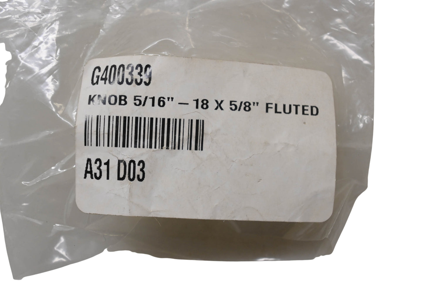 Billy Goat G400339, 400339 Fluted Knob 4/16" 18x5/8" NOS