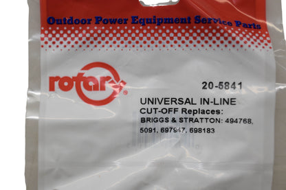 Rotary 20-5841, 5841, 494768 Universal In-Line Cut-Off Valve NOS