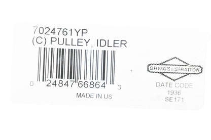 New OEM Briggs & Stratton 7024761YP Idler Pulley NOS