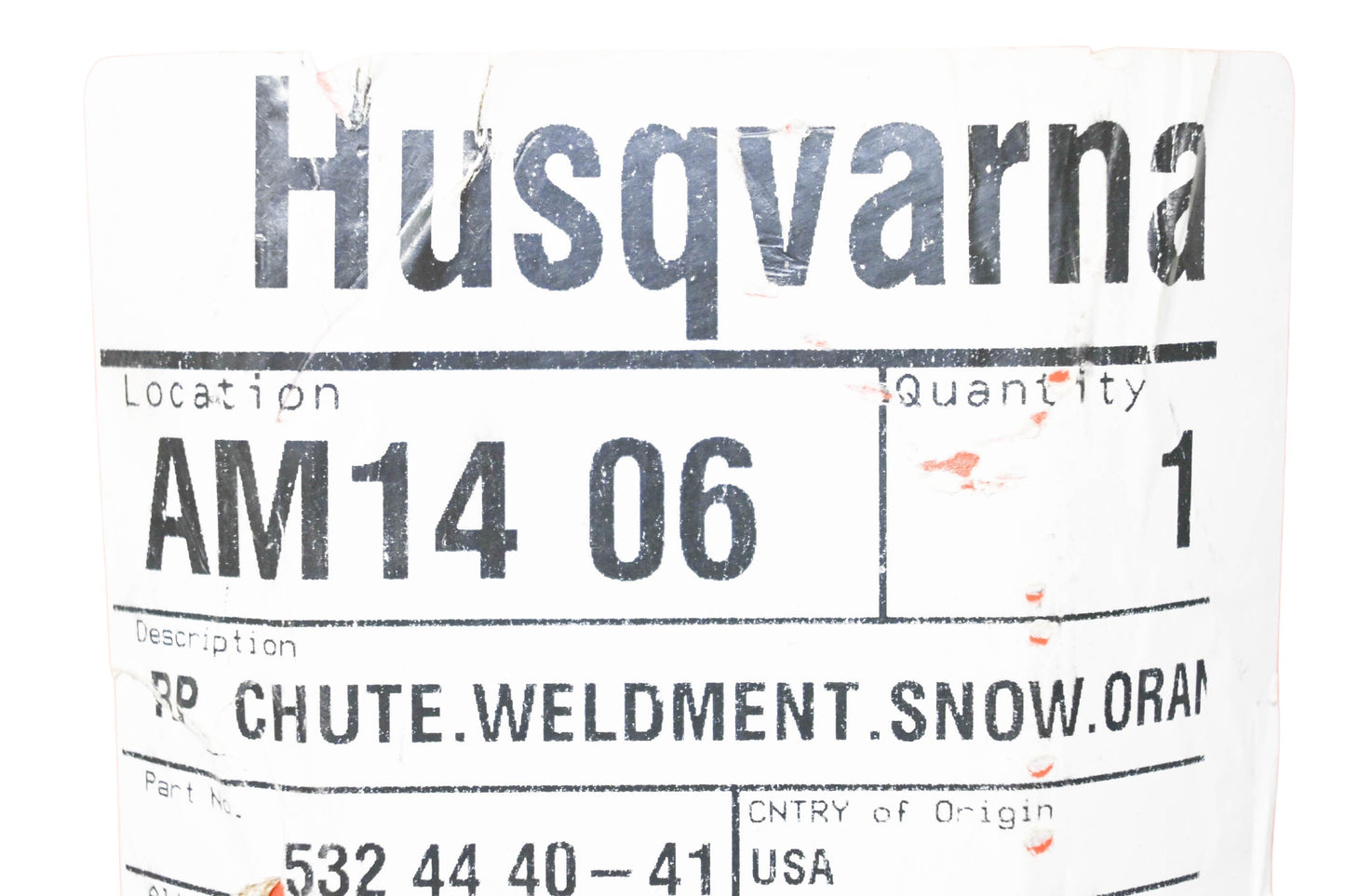 New OEM Husqvarna 532 44 40-41, 532444041 Chute Assembly NOS