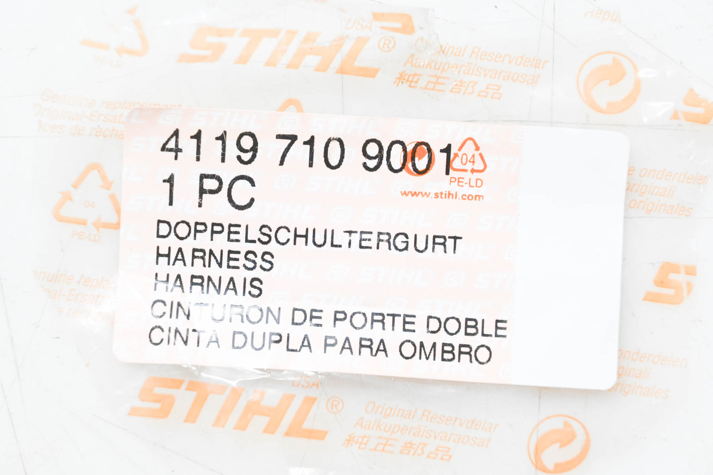 New OEM Stihl 4119 710 9001-C Double Shoulder Belt NOS