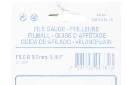 New OEM Husqvarna 505 69 81-15, 505698115 File Gauge 5.5mm 0.404" NOS