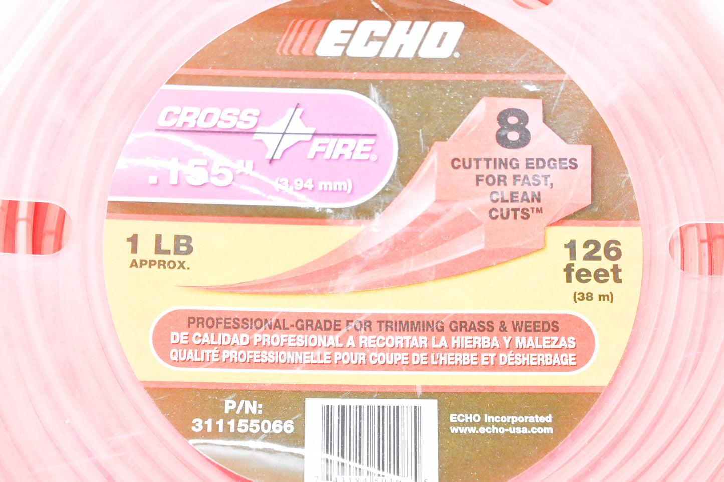 New OEM Echo 311155066 Crossfire Trimmer Spool Line Width .155" Length 126' NOS
