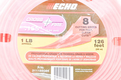 New OEM Echo 311155066 Crossfire Trimmer Spool Line Width .155" Length 126' NOS