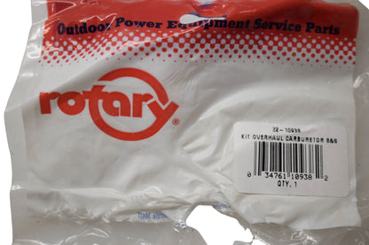 Rotary 22-10938, 10938 Carburetor Overhaul Kit NOS