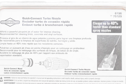 New OEM Briggs & Stratton 6196 Quick-Connect Turbo Nozzle NOS