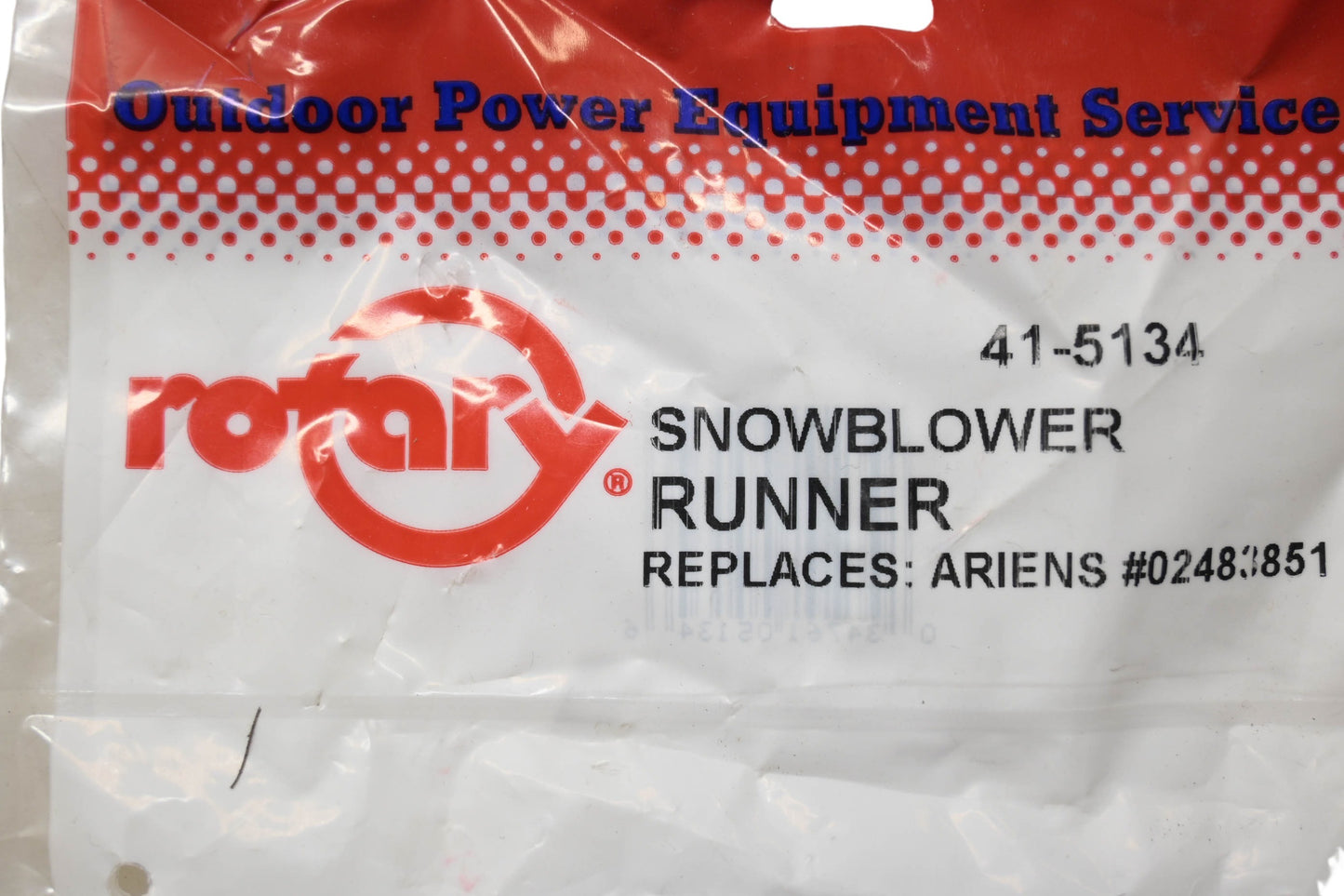 Rotary 41-5134, 17-3071, 5134 Black Snowblower Runner NOS