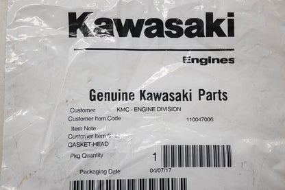 New OEM Kawasaki 11004-7006 Head Gasket NOS