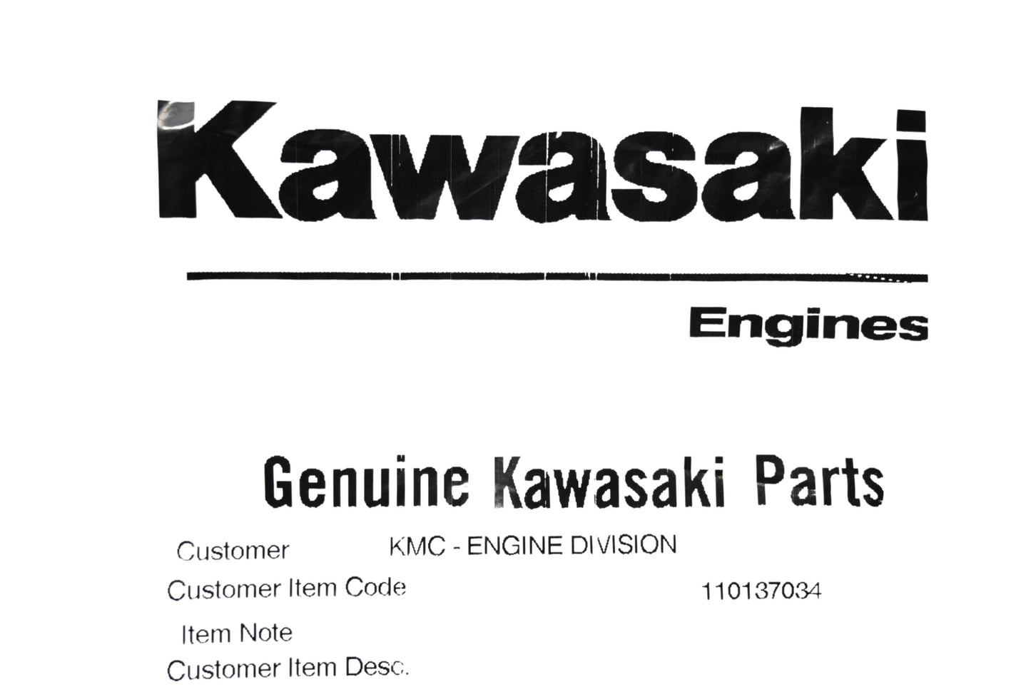 New OEM Kawasaki 110137034 Air Filter Element NOS