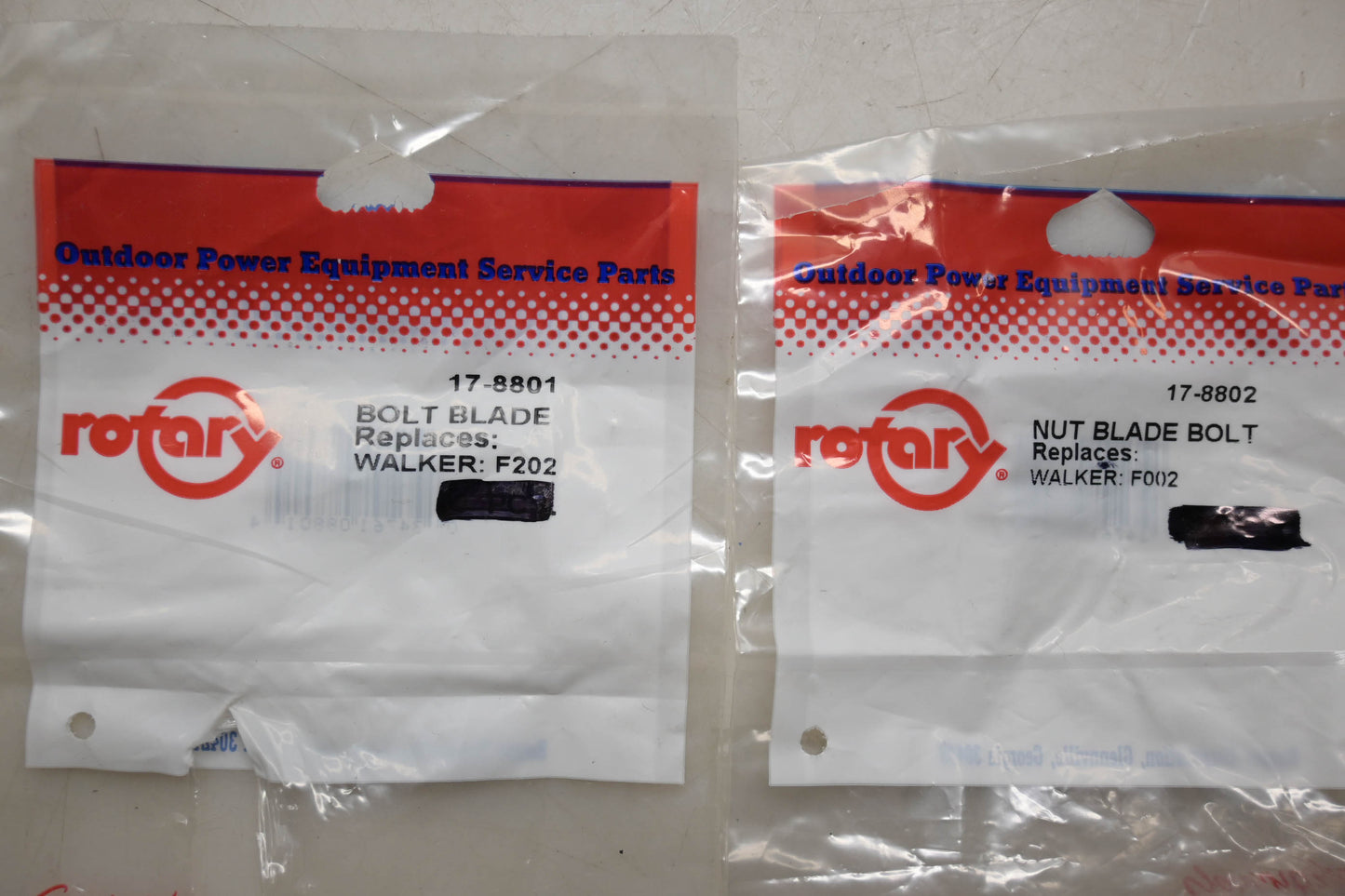 Rotary 17-8802 Blade Bolts & Nuts Qty 4 NOS