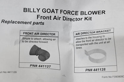Billy Goat 441127, 441128 Front Air Director Kit NOS