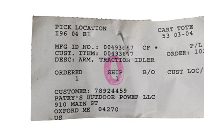 Ariens 00493667, 00493600 Traction Idler Arm NOS