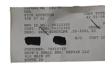 Ariens 06222300, 06200331 Bolt NOS