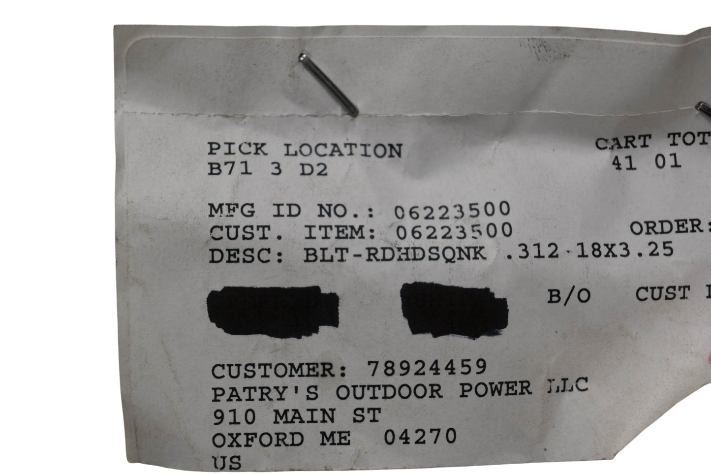 Ariens 06223500 Bolt NOS