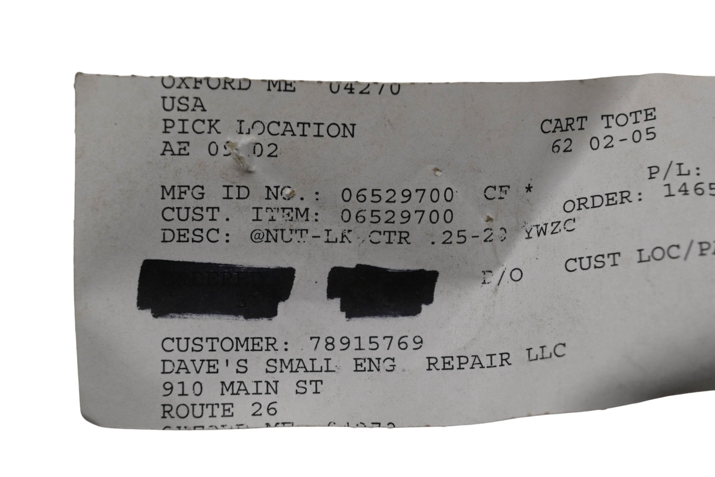 Ariens 06529700, 06500812 Nut NOS