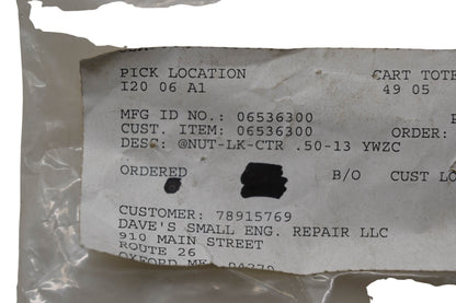 Ariens 06536300, 6500827 Nut NOS