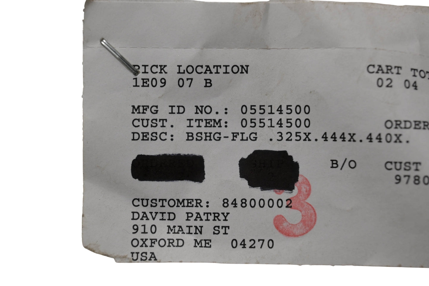 Ariens 05514500 Bushing NOS
