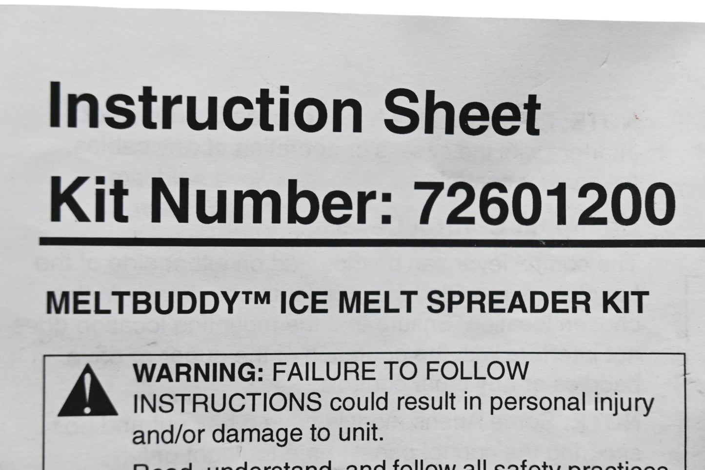 Ariens 72601200 Melt Buddy Ice Melt Spot Spreader Kit NOS