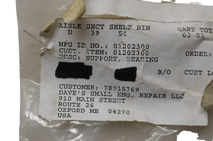 Ariens 01202300 Axle Bearing Support NOS